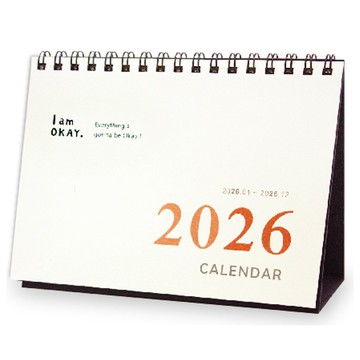 I am okay 2026 50K 雙色事務型桌曆