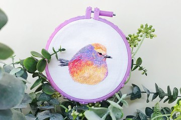 客製化禮物/動物全身刺繡/8*8cm