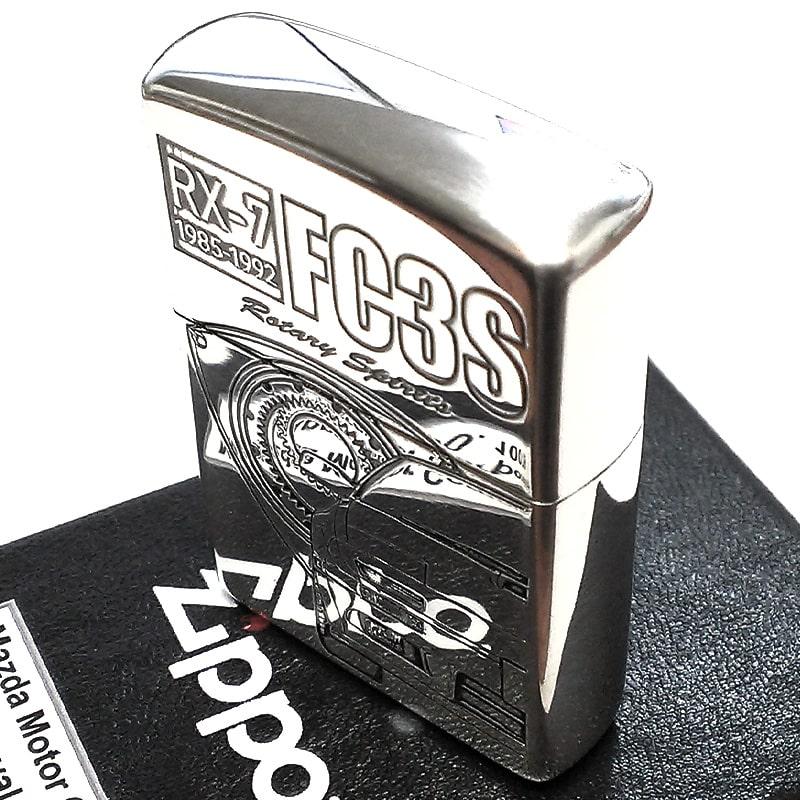 ZIPPO ライター マツダ RX-7 FC3S ジッポ MAZDA SERIES 車 かっこいい ロゴ シルバー エッチング彫刻 おしゃれ 銀燻し ギフト