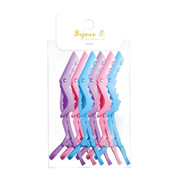 Bijoux C. 鱷魚壓夾6入（混款）