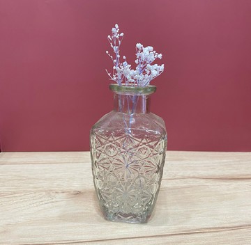 法式復古星花玻璃方瓶