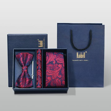 領帶結婚新郎男士正裝紅色男士領結婚禮男伴郎方巾領帶夾禮服套裝