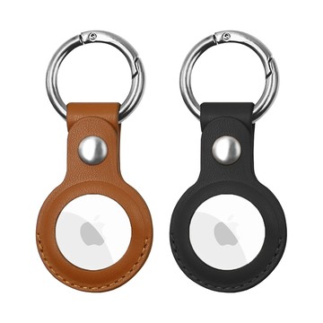 Timo AirTag 經典素色皮革保護套