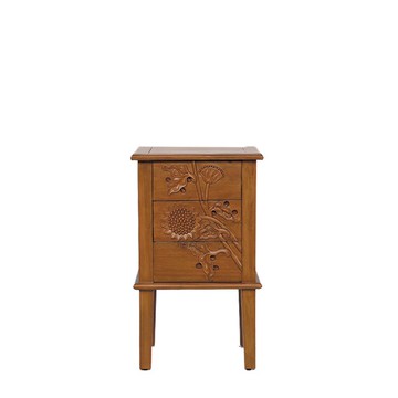 柚木三抽向日葵花台置物櫃花架收納櫃實木抽屜櫃原木收納櫃柚木家具實木花台a H Furniture 面寬45x深度45x高度76 台灣樂天市場 Line購物