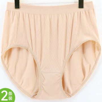 中老年人內褲女棉質三角褲寬松高腰深襠加肥加大碼媽媽彈力棉底褲