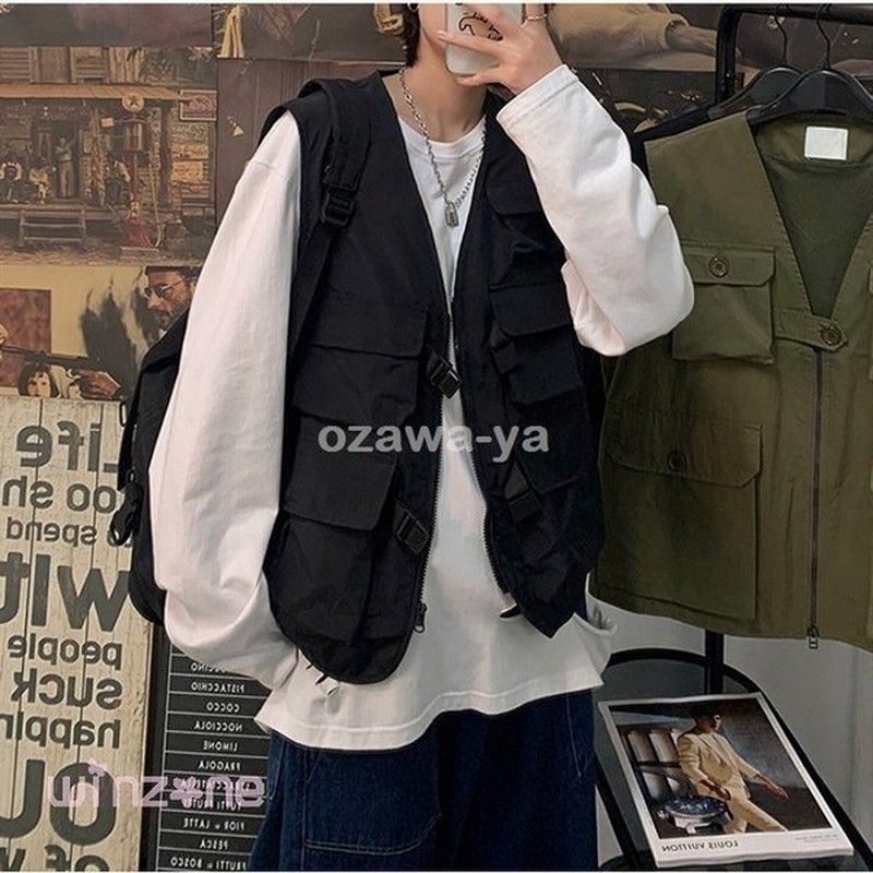 韓国ファッションメンズフィッシュングベストおしゃれベストメンズフェス釣りアウトドアミリタリーベストハンティッシュベスト韓流アイドル夏 通販 Lineポイント最大0 5 Get Lineショッピング