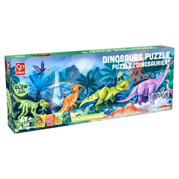 Hape 夜光拼圖  恐龍 多色  200片  1盒