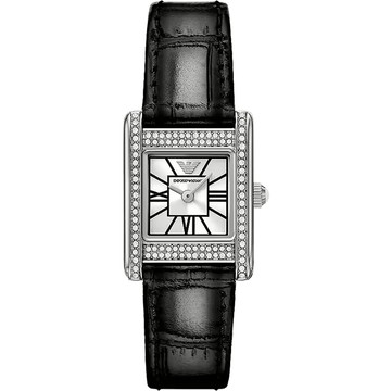 EMPORIO ARMANI 亞曼尼 Genni 晶鑽方形女錶-20mm AR11660