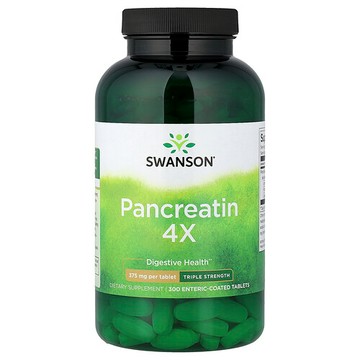 Swanson Vitamins, Pancreatin 4X，375 毫克，300 片腸溶片