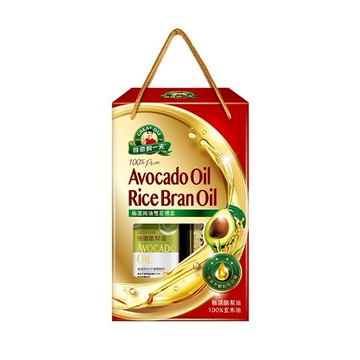 健康飲食 貼心送禮【得意的一天】極選雙星油禮盒(極選酪梨油500m+玄米油750ml) |現貨快速出貨|