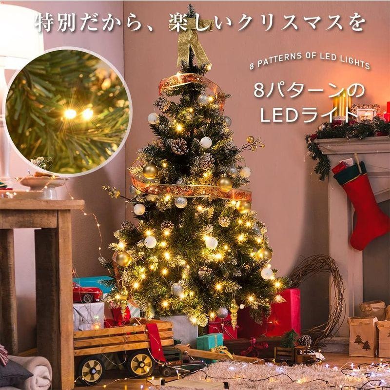 クリスマスツリー BTM 濃密 葉の落ちない LED付き スチール脚 大型 高