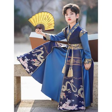 男童漢服2025新款兒童男生唐裝男孩中國古裝男古風新中式國風秋裝