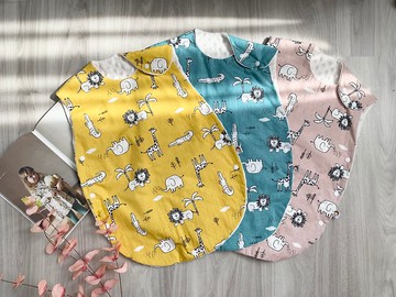 可愛塗鴉動物防踢被 防踢背心 彌月禮