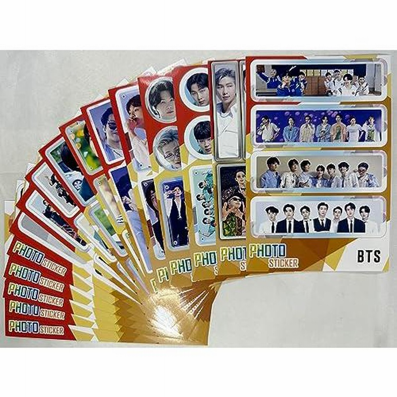 BTS 防弾少年団 グッズ ／ フォト ステッカー 16シート (シール 87枚 ...