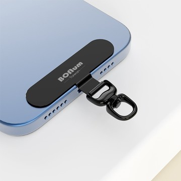 BONum 新型360度手機掛繩不鏽鋼超薄夾片