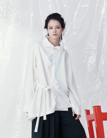 長袖襯衫/INF 24SS 解構不對襯變形襯衫