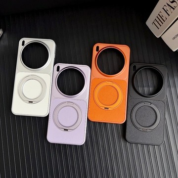 360°支架防摔保護 商務風保護殼 高級感荔枝紋   適用於vivo x200 pro   x300 pro  手機殼