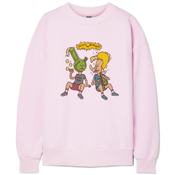 Bong Head 刷毛 中性大學T 5色 Beavis and Butthead癟四與大頭蛋電視電影大麻WEED