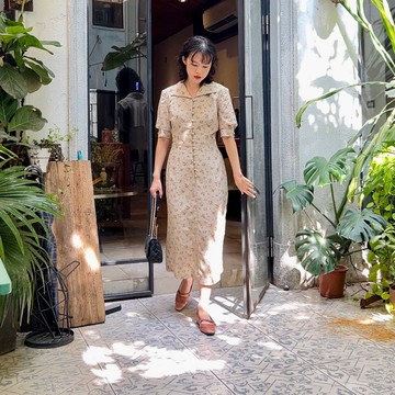 古蕫碎花洋裝【日本古董衣改造再製】永續是最奢華的精品