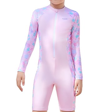 Speedo 女孩 一件式長袖防曬裝 Splash & Learn  11~12  粉
