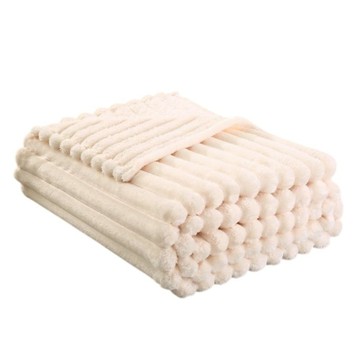 Margaery 韓系輕柔舒適毛絨毯 雙人  奶白色  150 x 200cm