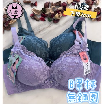 『A&J』#3698 B罩杯 無鋼圈➡️軟Q棉 下厚上薄2公分 無痕寬版美背 包覆舒適👍集中飽滿 親膚❤️