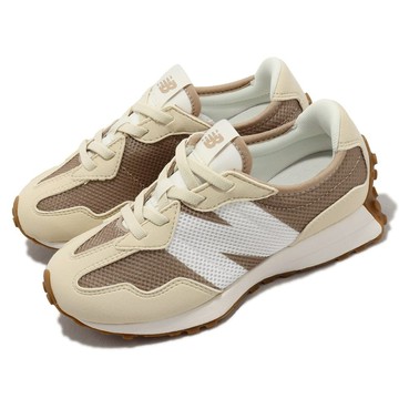New Balance 兒童款 327 W楦慢跑鞋 PH327MT  米白色 + 棕色  9cm