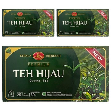 KEPALA DJENGGOT TEH HIJAU 綠茶包  2.4g  25包  3盒