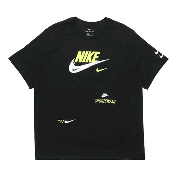 Nike Swoosh Round Neck Short Sleeve Black