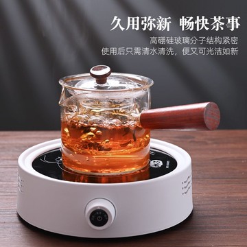 泡茶壺 茶壺 ✨ 高硼硅耐熱玻璃煮茶壺側把壺煮茶器沖茶器帶茶漏茶具套裝直覺壺