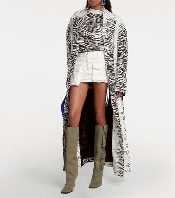 The Attico Sienna canvas knee-high boots