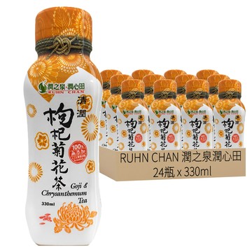 RUHN CHAN 潤之泉潤心田 枸杞菊花茶  330ml  24瓶