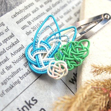 【髮夾】水引淺藍蝴蝶