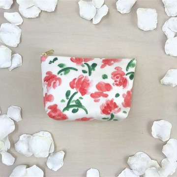 全新 Bloom Flower 插角手袋花痴紅