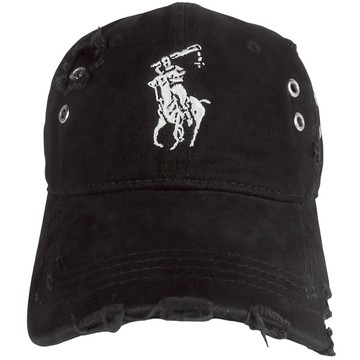 BORNRICH BR0070 BOLO EYELET CAP 水洗破壞 老帽 / 棒球帽 (黑色)