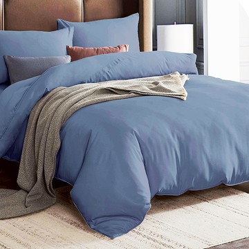 Prawear 巴麗維亞 50%天絲 瓦灰 素色單人兩用被 床包組 親膚透氣 四季皆宜  1入