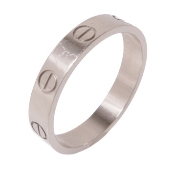 Cartier 卡地亞 18K白金 Love 戒指 54 【二手名牌BRAND OFF】