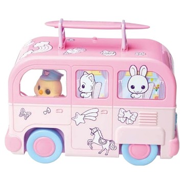 TAKARA TOMY 畫畫毛絨好朋友 DIY彩繪玩具 培養創意 安全無毒  小雞巴士組  1組