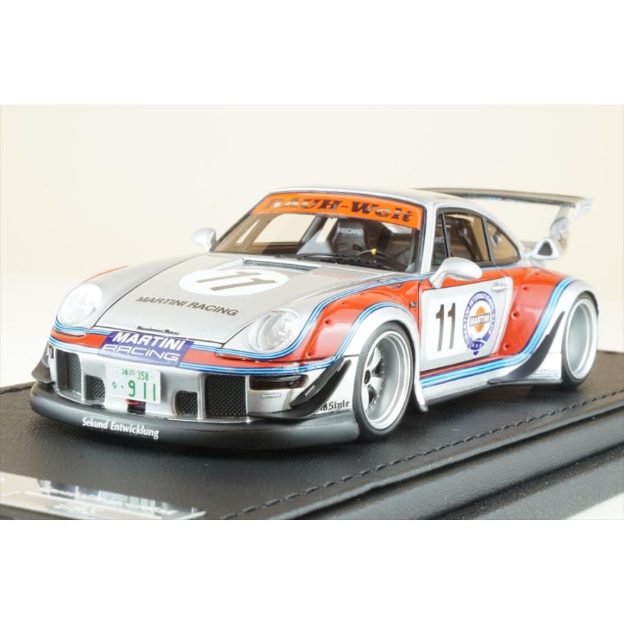 イグニッションモデル 1/43 RWB ポルシェ 993 シルバー/レッド 完成 