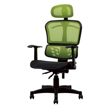 透氣辦公椅 台灣製 P-09 綠色  116~128 x 57 x 50cm