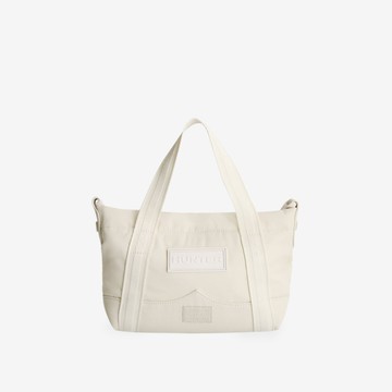 迷你尼龍托特包-暖白