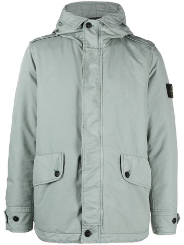 Stone Island - David TC Compass logo-patch jacket - men - Polyamide/Polyester/Polyester/Down - XL - Blue