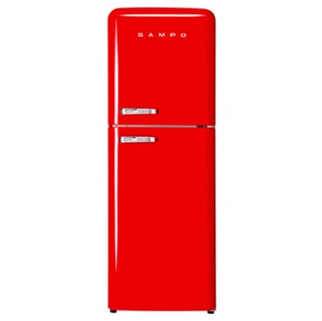 【SAMPO 聲寶】SR-C21D(R)  210L 一級能效 歐風美型變頻雙門冰箱