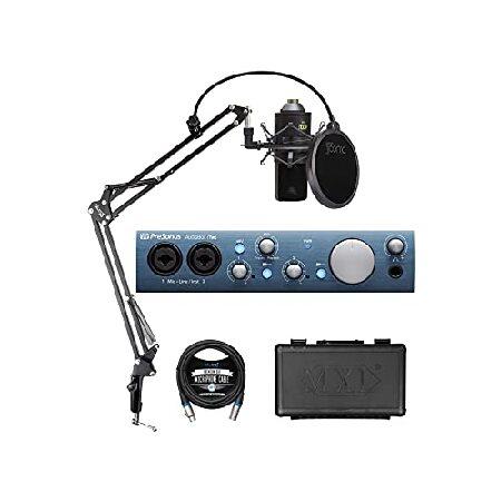 PreSonus AudioBox iTwo 2x2 USB iOS Audio Interface for Windows, iOS Bundle with Studio One Artist, MXL 770 Cardioid Condenser Microphone, Blucoil Boom