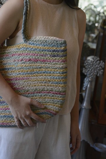 印度手工黃麻編織大容量托特包 - 微風