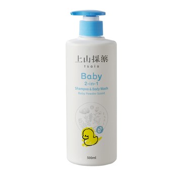 【tsaio上山採藥】寶貝洗髮沐浴二合一泡泡露 500ml（嬰兒粉香）