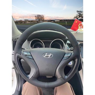 現代索納塔8代索九索十領動悅納朗動名圖新途勝專用手縫方向盤套