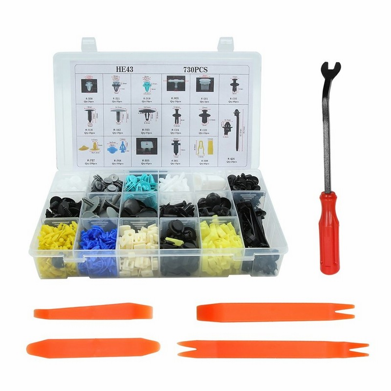 Uxcell プラスチックリベット 車用 プラスチック クリップ プッシュ リベットキット バンパー トリムファスナー セット 730個入り 通販 Lineポイント最大get Lineショッピング