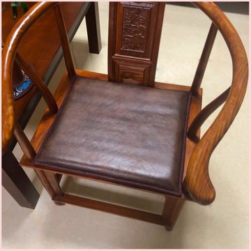 餐椅墊自吸式防滑防水免洗坐墊皮革高檔紅木椅墊圈椅太師椅墊子