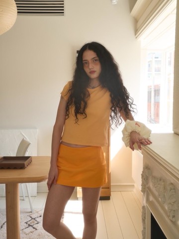 Bibipop Low Waist Skirt [Orange]